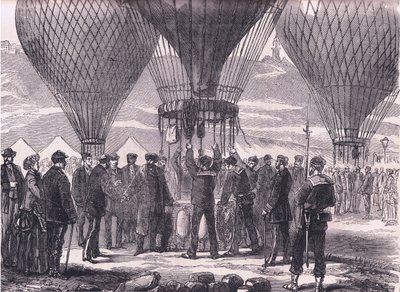 トゥールに向けて出発するM・ガンベッタ、カッセル・アンド・カンパニー・リミテッド発行のCassells History of France and Germany、1890年頃（リトグラフ）。 作： German School