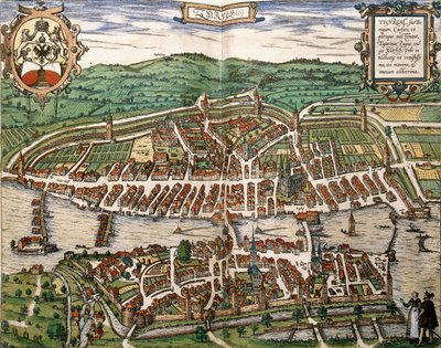 チューリッヒの地図、1575年 作： German School