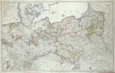 1799年のプロイセンの地図（印刷） 作： German School