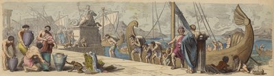 古代ギリシャの海上貿易（カラー図版 作： German School