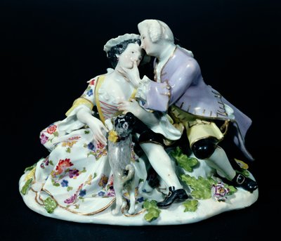 恋人との出会い、おそらくヨハン・ヨアヒム・カンドラー（1706-75）c.1735（磁器） 作： German School