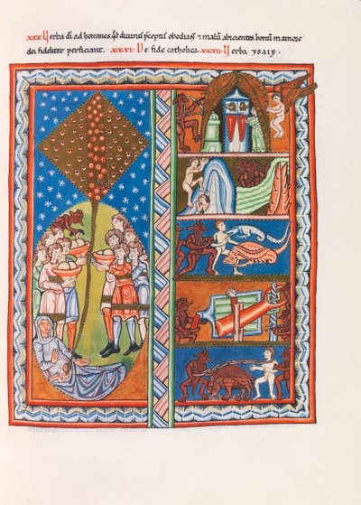 ヒルデガルト・オブ・ビンゲンによるリベル・スキビアスのミニチュア、c。 1175 (ファクシミリ) 作： German School