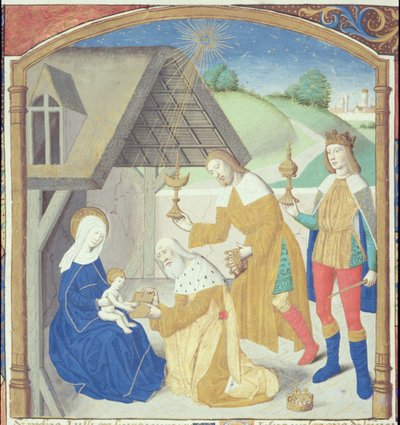 Ms Hunter 36 f.44r Nativity、from Vita Christi、by Ludolf of Saxony、c.1300-7778 作： German School