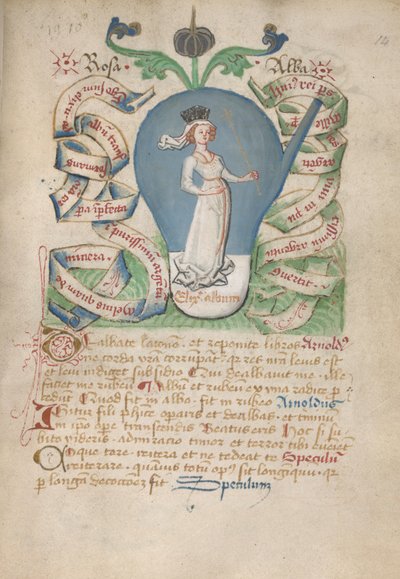 Ms Sloane 2560、f.14、錬金術の論文から、15 世紀後半 (ベラム) 作： German School