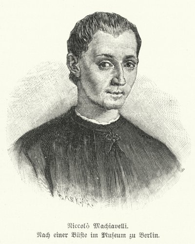 Niccolo Machiavelli（イタリアの外交官、政治家、哲学者、作家）（リトグラフ 作： German School