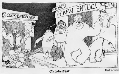 北極点。クックとロバート・エドウィン・ピアリー - Jugend 作： German School