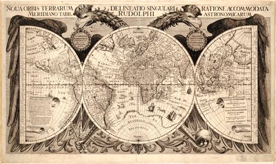 ヨハネスケプラーによる「テーブルロドルフィン」からの新しい世界、1627年〜30年 作： German School