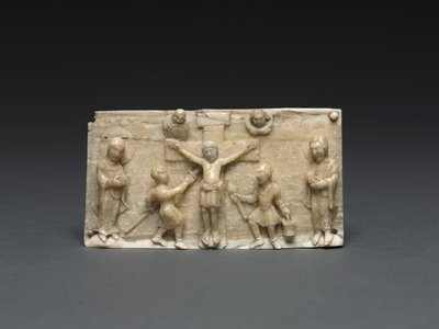ポータブル祭壇からのプラーク：十字架刑、下ライン渓谷、1050-1100 作： German School