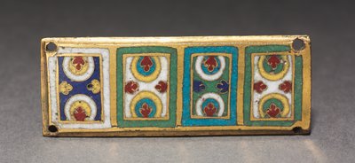 聖骨箱神社のプラーク、1170年頃（金色の銅、シャンルベ、七宝焼きエナメル） 作： German School