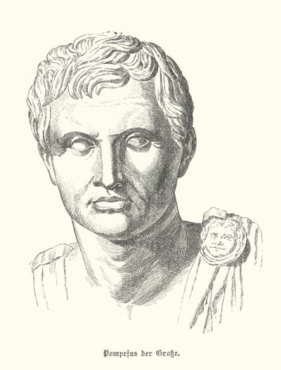 ポンペイ大帝（ローマ帝国の軍人・政治家）（銅版画 作： German School