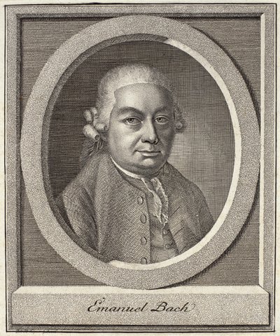カール・フィリップ・エマニュエル・バッハの肖像（1714-88） 作： German School