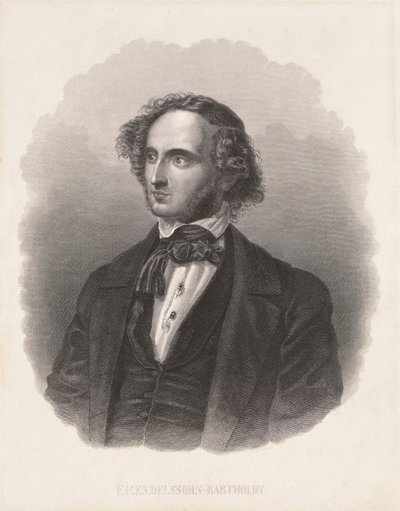 フェリックス・メンデルスゾーンの肖像（1809-47） 作： German School