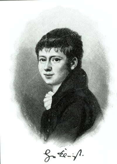 子供の頃のハインリッヒ・フォン・クライストの肖像 作： German School