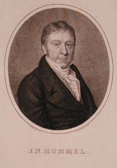 F. フライシュマンが彫ったヨハン・ネポムク・フンメル（1778-1837）の肖像画 作： German School