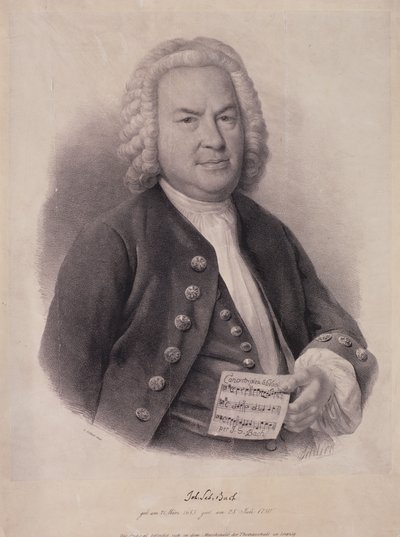 FGシュリックによって彫刻されたヨハンセバスチャンバッハ（1685-1750）の肖像画、1840 作： German School