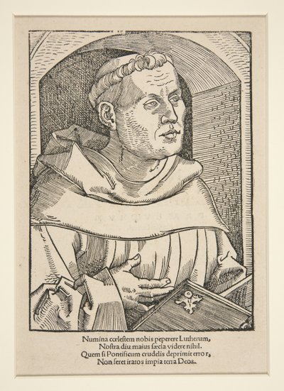 マルティン・ルーサーの肖像（木版画 作： German School