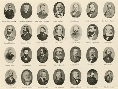 Ritter vom Deutschen Geiste」に掲載されたドイツ人著名人の肖像画（リトグラフ 作： German School