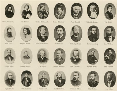 Ritter vom Deutschen Geiste」に掲載されたドイツ人著名人の肖像画（リトグラフ 作： German School