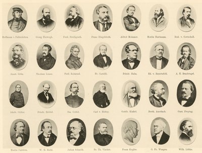 Ritter vom Deutschen Geiste」に掲載されたドイツ人著名人の肖像画（リトグラフ 作： German School