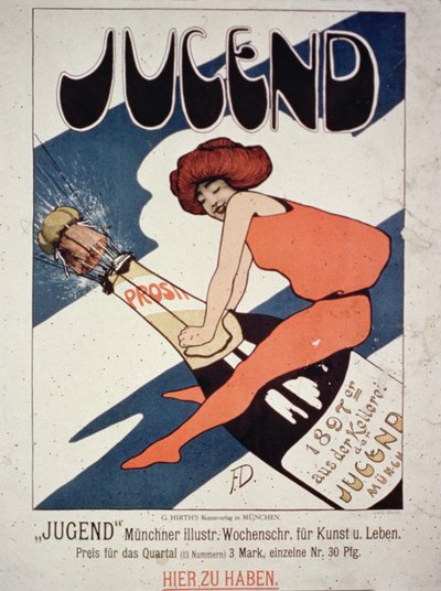 ユジェンドのポスター広告、芸術と生活のための週刊誌、ミュンヘン、1897年 作： German School