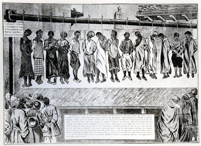 1912年にSimplicissimus誌から、1911年にイタリアの侵略に反対したトリポリ市民の公開処刑 作： German School