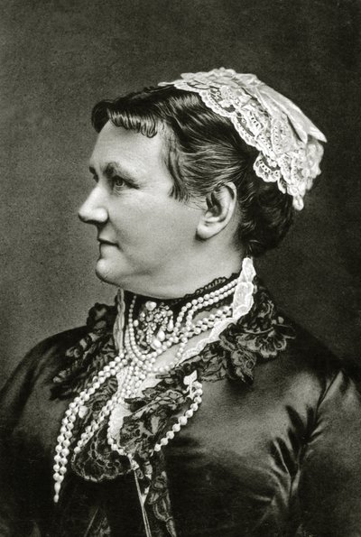 1890年頃のザクセン王国カロラ王妃（モノクロ写真 作： German School