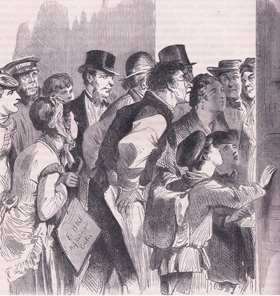 ベルリンでニュースを読む（Cassells History of the War between France and Germany, published by Cassell and Company Limited, c.1890 (litho) 作： German School
