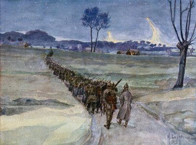 Ypres、塹壕に到着した交換品 作： German School