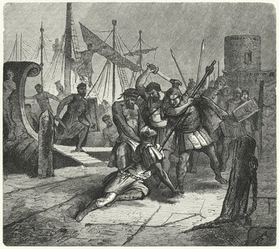 紀元前84年の反乱で彼自身の兵士によって殺されたローマの領事ルキウスコーネリアスシナ 作： German School