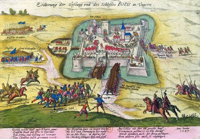 1597年のタタ城の包囲 作： German School