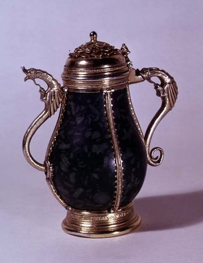 シルバー金メッキの水差し、c.1489（シルバー） 作： German School