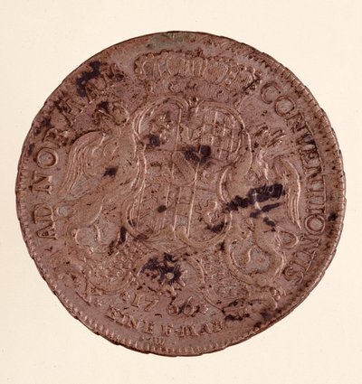 バーデン大公チャールズ・フレデリック（1728-1811）（バーデン大公チャールズ1世）の銀製ターラー 1766年 直径3.9cm Naples, museo archeologico 作： German School