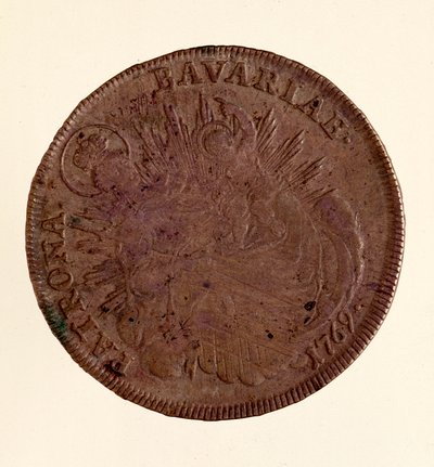 マクシミリアン3世ヨーゼフ（Maximilian III Joseph de Baviere）（1727-1777）の銀製ターラー（taler）（1769年 直径4.1cm Naples, museo archeologico 作： German School