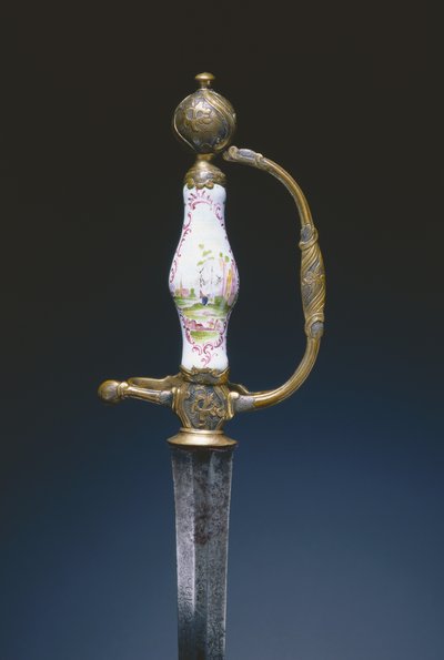 スモールソード、1770年頃（鋼、金真鍮、磁器） 作： German School