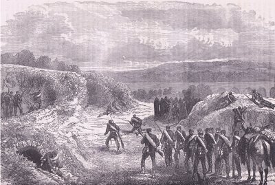 パリからの出撃、カッセル・アンド・カンパニー・リミテッド発行のCassells History of the War between France and Germany, c.1890 (litho) 作： German School