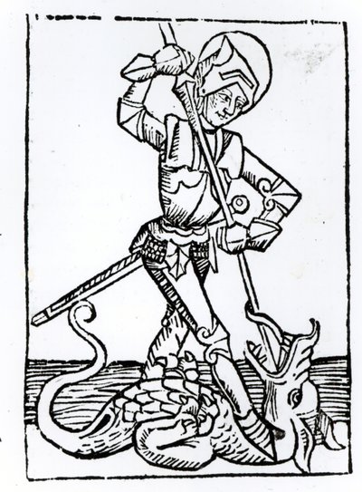 聖ジョージ、Hartmann Schedel（1440-1514）1493の「Liber Chronicarum」より 作： German School