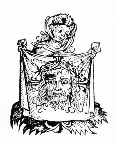 聖ヴェロニカ、Hartmannskull（1440-1514）1493による「Liber Chronicarum」より 作： German School