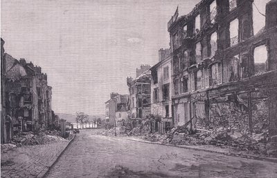 St Cloudのストリート、Cassell and Company Limited発行のCassells History of the War between France and Germany, c.1890 (litho) 作： German School