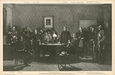 フランス、ドンチェリーでの降伏交渉、1870年9月1〜2日 作： German School