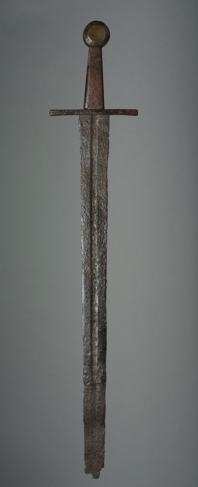 剣、1350年頃（鉄、木のグリップ、真鍮の柄の交換 作： German School