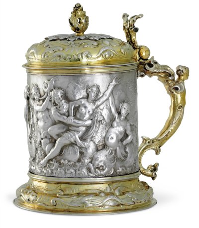 タンカード、おそらくハンブルク、1660年頃（小包金銀） 作： German School