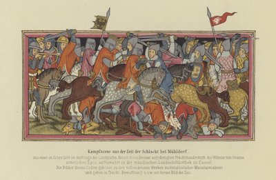 ミュールドルフの戦い、1322年 作： German School