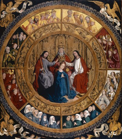 天使と聖人に囲まれた聖母の戴冠式、1470年頃 作： German School