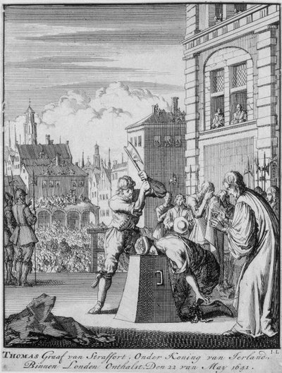 1641年5月12日、タワーヒルでのストラフォード伯爵（1593-1641）の処刑 作： German School