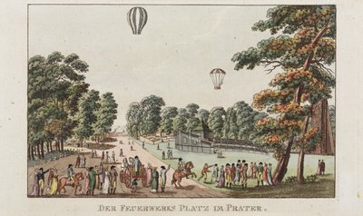 花火の場所、プラーター、1802年 作： German School