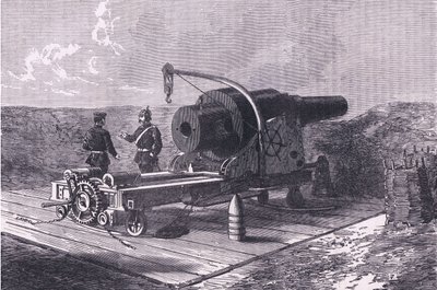 クルップ砲（Cassells History of the War between France and Germany, published by Cassell and Company Limited, c.1890 (litho) 作： German School