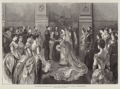 シャルロッテンブルクでのヘンリー皇太子とアイリーン・オブ・ヘッセン王女の結婚（版画 作： German School