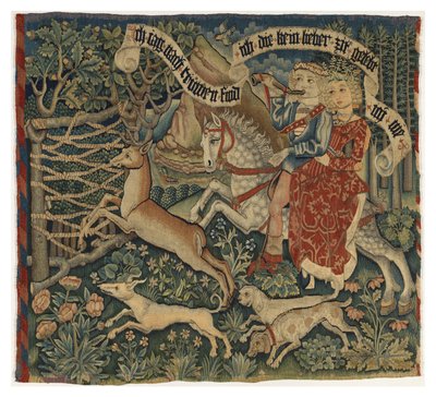 貞節の追求》1475-1500年頃（タペストリー） 作： German School