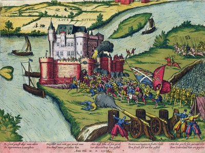 1571年のルーヴァンの包囲攻撃とスペイン軍に対するハルマンロイターのヒロイズム（88468も参照） 作： German School