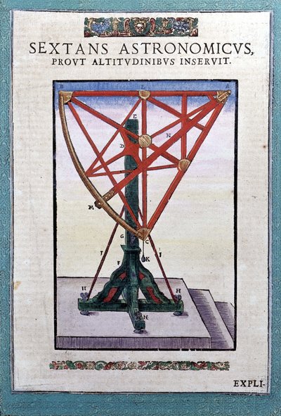 ティコ・ブラーエ（1546 - 1601）の「Astronomiae instituatae machanicia」に登場する天文学的な六分儀（Wandsbeck 作： German School